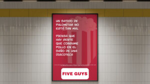 Poster from the Five Guys campaign